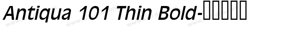 Antiqua 101 Thin Bold字体转换